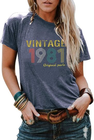 Discover Camiseta Vintage 1981 Original para Mujer