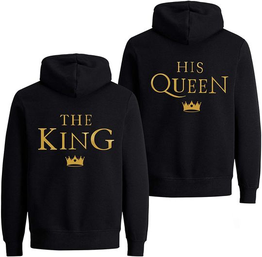 Discover Hoodies de Casal The King His Queen Dia dos Namorados