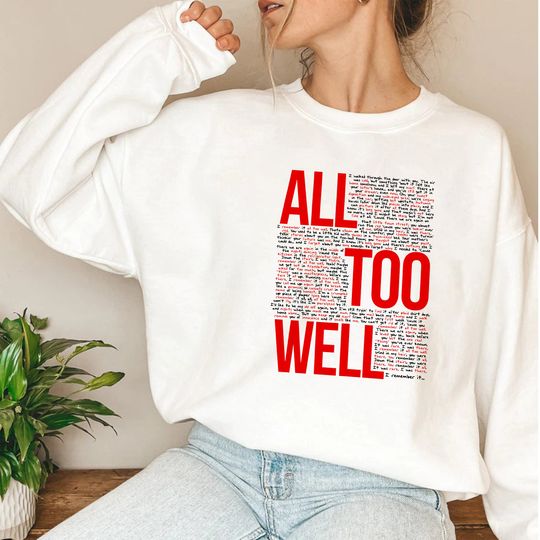 Discover All Too Well Taylor Swift RED Merch Sweatshirt