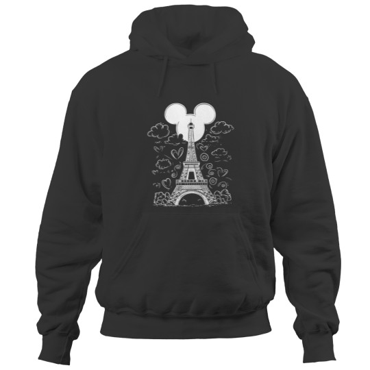 Discover Disney Paris Mickey Head Hoodies, Eiffel Tower Mickey Hoodies, Disney Paris Vacation Hoodies