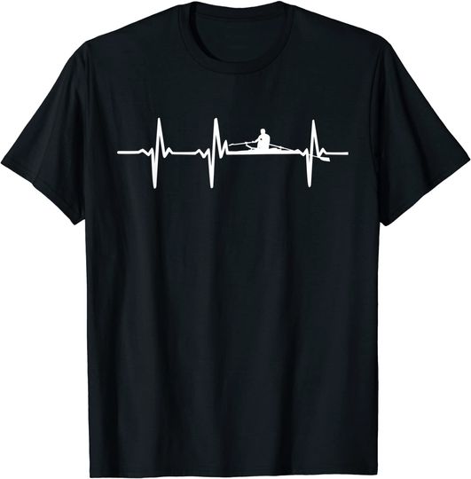 Discover Rowing Heartbeat T-Shirt For Crew Rowers