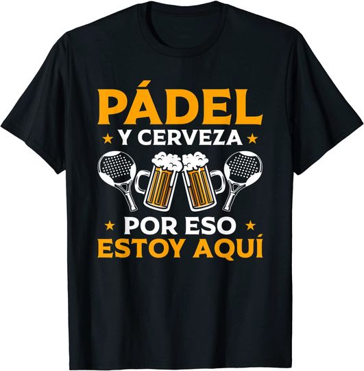 Discover Camiseta Pádel y Cerveza para Hombre